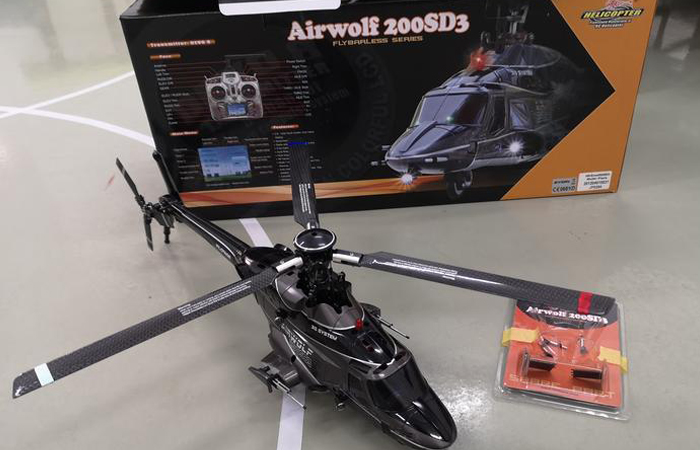 Walkera Airwolf 200SD3 RC Helicopter With DEVO 7 TX, 3-Blades Flybarless 6-Channel 3-axis 2.4Ghz Mini RC Helicopter.
