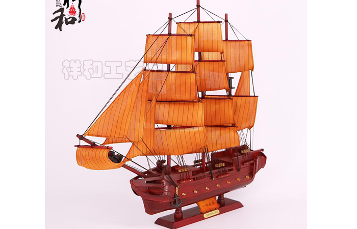 Wooden Red Sailing Battleship Scale Model, Wood Crafts, Wooden Decorations, Handmade Crafts.