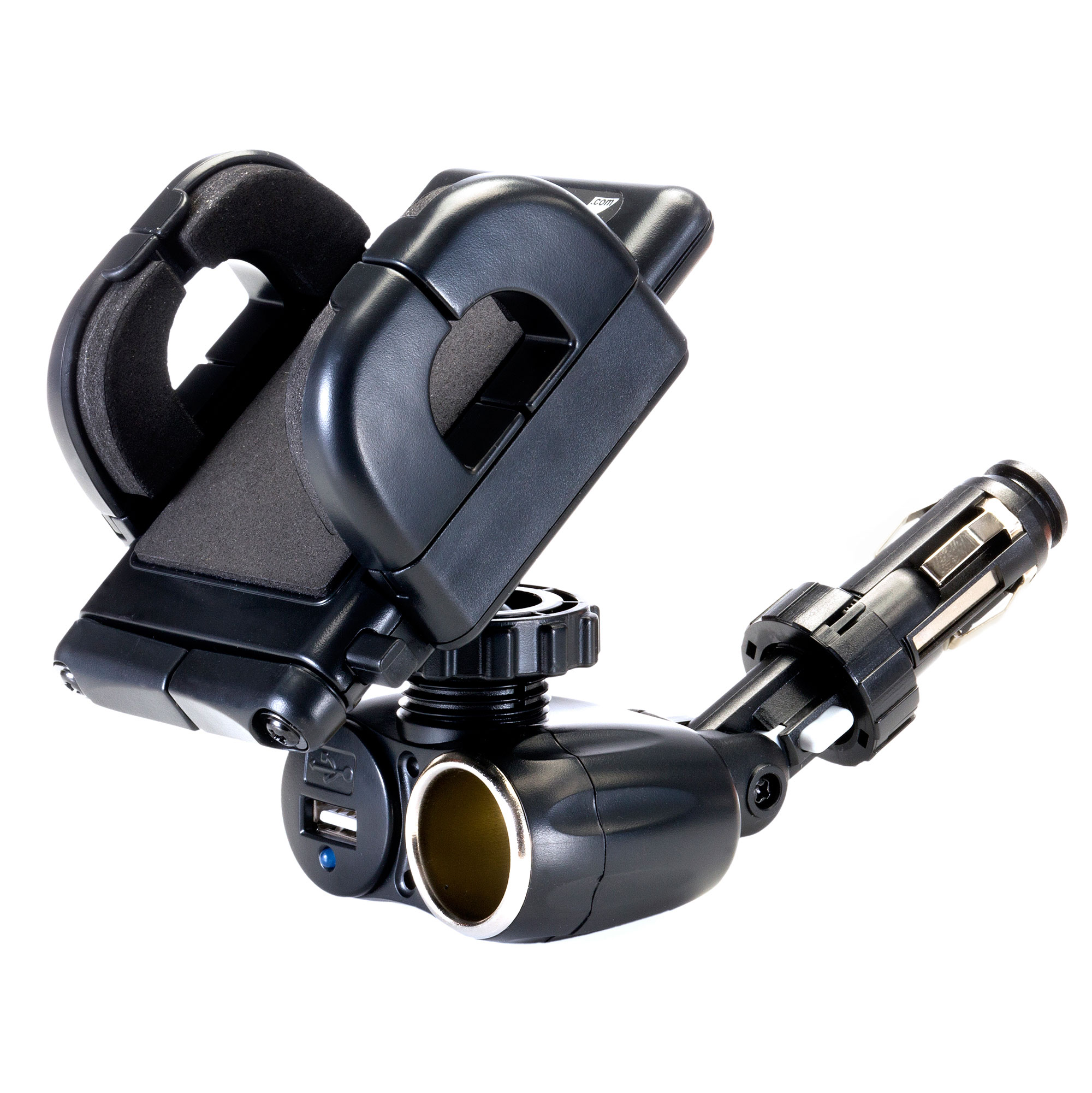 Dual USB / 12V Charger Car Cigarette Lighter Mount and Holder for the Motorola QUENCH
