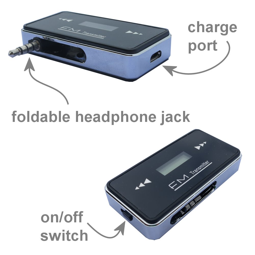 FM Transmitter with Integrated Car Charger