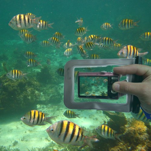 Gomadic Waterproof Camera Protective Bag suitable for the Pure Digital Flip Video MinoHD - Unique Floating Design Keeps Camera Clean and Dry