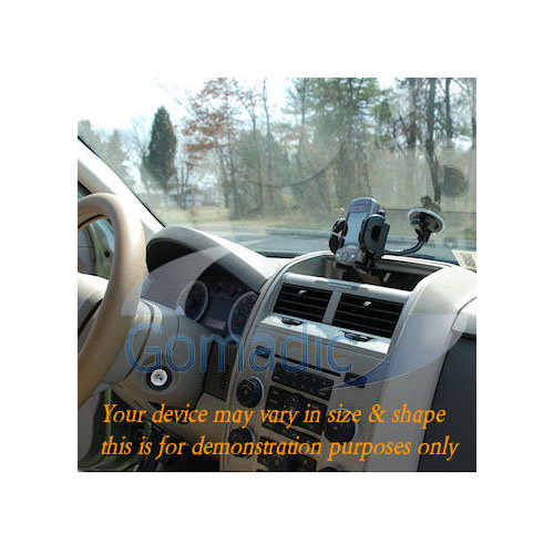 Gomadic Brand Flexible Car Auto Windshield Holder Mount designed for the Garmin nuvi 57 / 58 LM LMT - Gooseneck Suction Cup Style Cradle