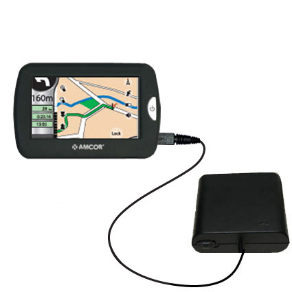 AA Battery Pack Charger compatible with the Amcor Navigation GPS 4300 4500