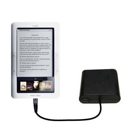 AA Battery Pack Charger compatible with the Barnes and Noble Nook 3G Wi-Fi