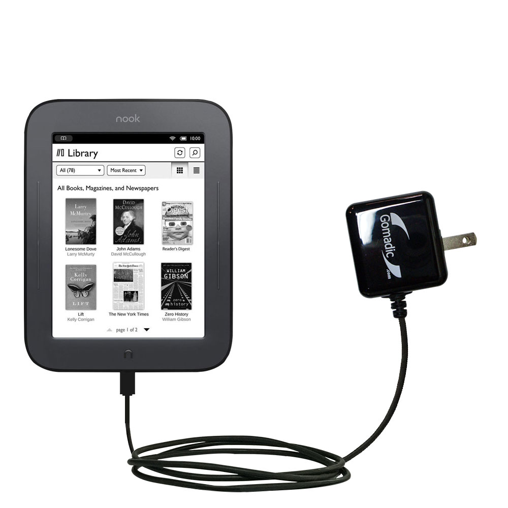 Wall Charger compatible with the Barnes and Noble NOOK GlowLight BNRV500