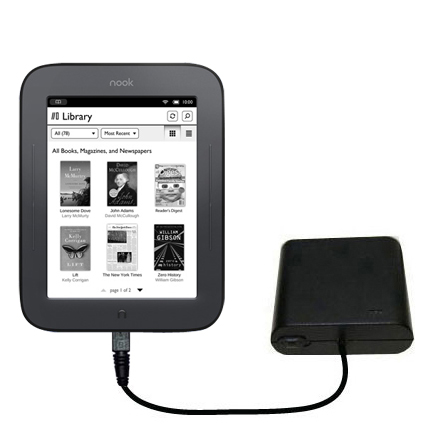 AA Battery Pack Charger compatible with the Barnes and Noble Nook Touch Reader
