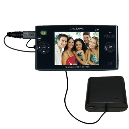 AA Battery Pack Charger compatible with the Creative Zen Portable Media Center