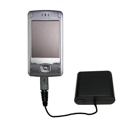 Portable Emergency AA Battery Charger Extender suitable for the Dopod 838 - with Gomadic Brand TipExchange Technology