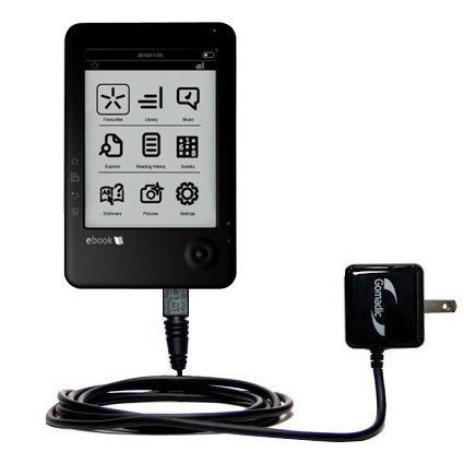 Wall Charger compatible with the Elonex 621EB eInk eBook Reader