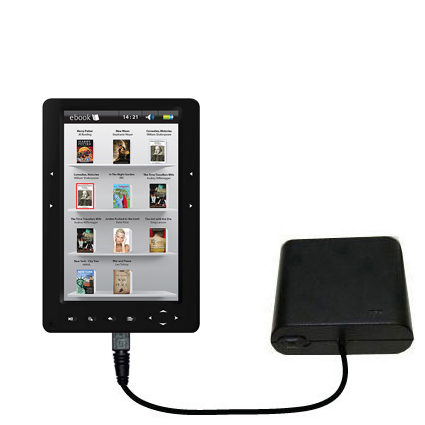 AA Battery Pack Charger compatible with the Elonex 705EB Colour eBook Reader