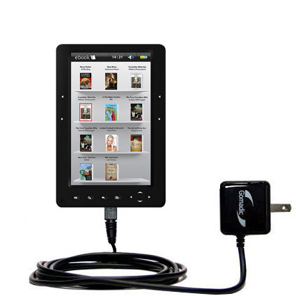 Wall Charger compatible with the Elonex 705EB Colour eBook Reader
