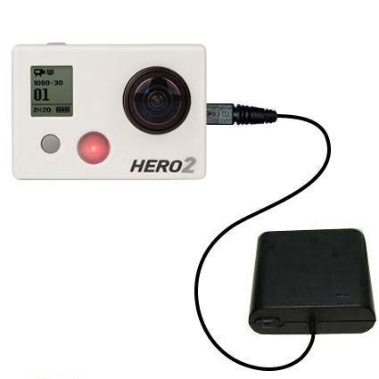 AA Battery Pack Charger compatible with the GoPro Hero 2