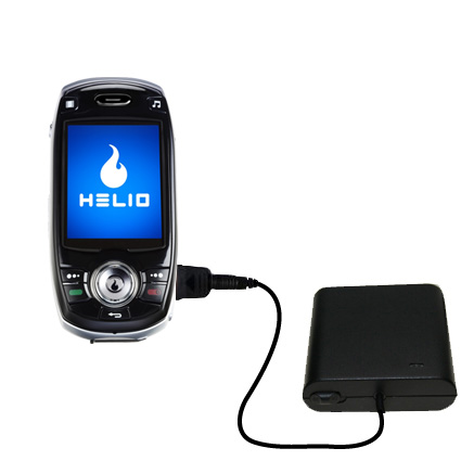 Portable Emergency AA Battery Charger Extender suitable for the Helio HERO - with Gomadic Brand TipExchange Technology