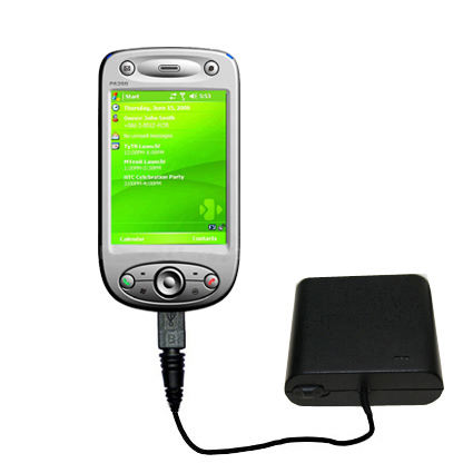 Portable Emergency AA Battery Charger Extender suitable for the HTC P6300 - with Gomadic Brand TipExchange Technology