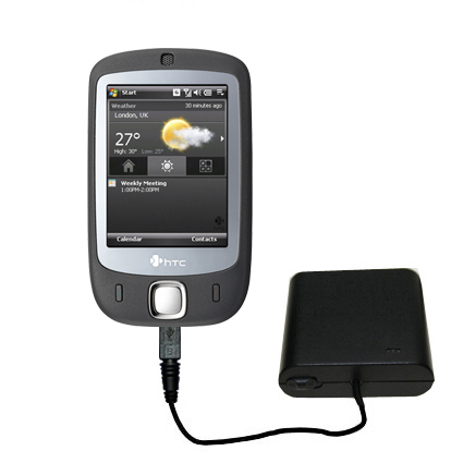 Portable Emergency AA Battery Charger Extender suitable for the HTC Touch - with Gomadic Brand TipExchange Technology