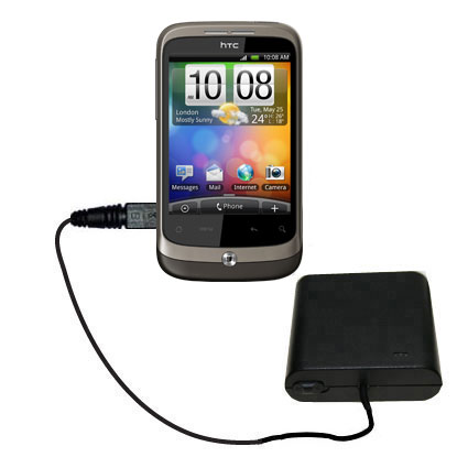 AA Battery Pack Charger compatible with the HTC Wildfire