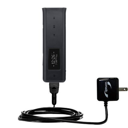Gomadic Intelligent Compact AC Home Wall Charger suitable for the iRiver T7 Volcano - High output power with a convenient; foldable plug design - Uses TipExchange Technology