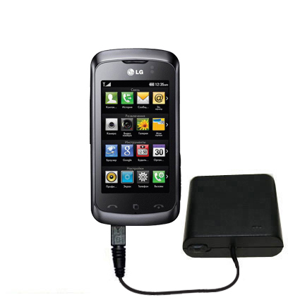 AA Battery Pack Charger compatible with the LG KM555E