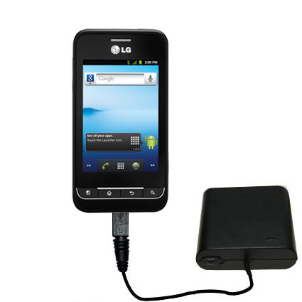 AA Battery Pack Charger compatible with the LG Optimus 2
