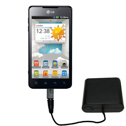 AA Battery Pack Charger compatible with the LG Optimus 3D Cube