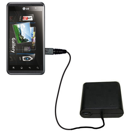 AA Battery Pack Charger compatible with the LG Optimus 3D