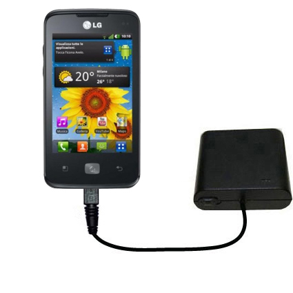 AA Battery Pack Charger compatible with the LG Optimus Hub