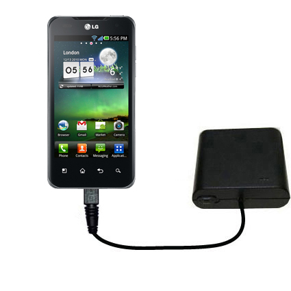 AA Battery Pack Charger compatible with the LG Optimus Two