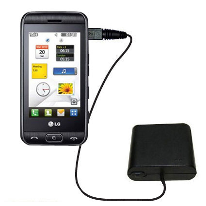 AA Battery Pack Charger compatible with the LG Viewty Smile