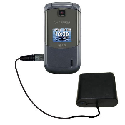 Portable Emergency AA Battery Charger Extender suitable for the LG VX5600 - with Gomadic Brand TipExchange Technology