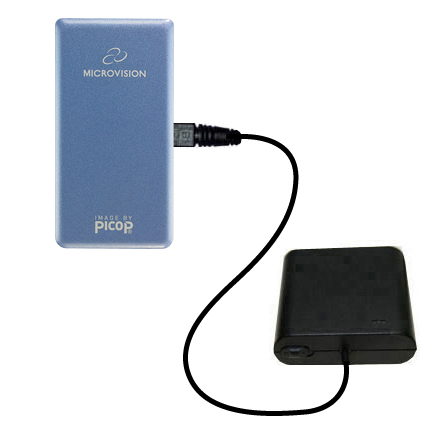 AA Battery Pack Charger compatible with the Microvision ShowWX Laser Pico