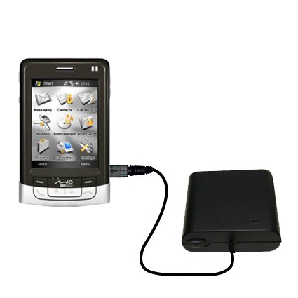 AA Battery Pack Charger compatible with the Mio DigiWalker A501