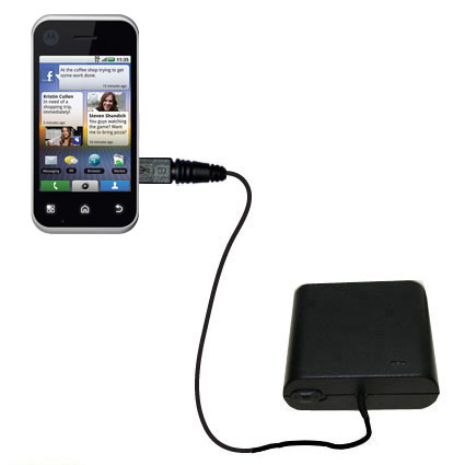 AA Battery Pack Charger compatible with the Motorola Backflip