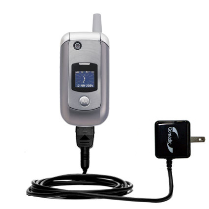 Gomadic Intelligent Compact AC Home Wall Charger suitable for the Motorola V975 - Uses TipExchange Technology