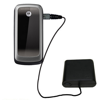 Portable Emergency AA Battery Charger Extender suitable for the Motorola WX265   - with Gomadic Brand TipExchange Technology