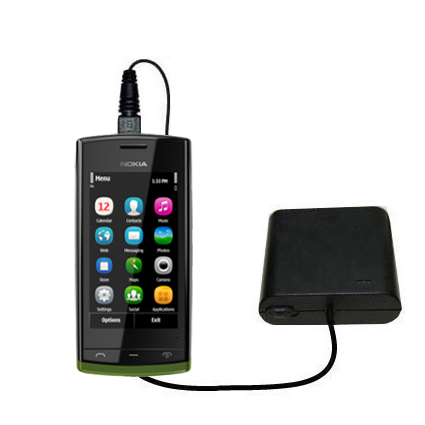 Portable Emergency AA Battery Charger Extender suitable for the Nokia 500 - with Gomadic Brand TipExchange Technology