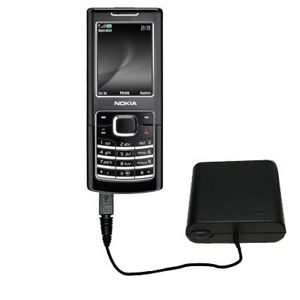 Portable Emergency AA Battery Charger Extender suitable for the Nokia 6500 - with Gomadic Brand TipExchange Technology