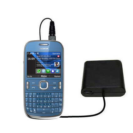 AA Battery Pack Charger compatible with the Nokia Asha 302