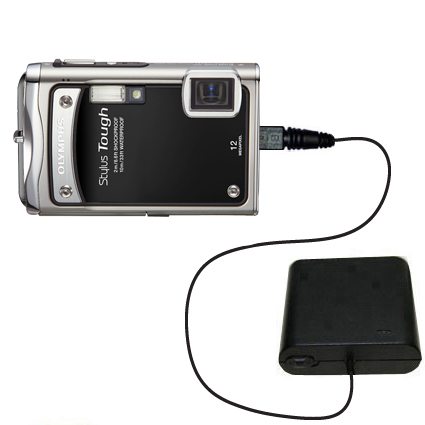 Portable Emergency AA Battery Charger Extender suitable for the Olympus Stylus TOUGH 6020 - with Gomadic Brand TipExchange Technology