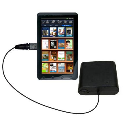 AA Battery Pack Charger compatible with the Pandigital 9 inch Novel Color Tablet R90L200