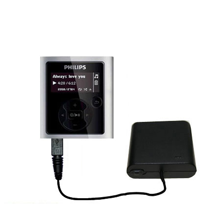 AA Battery Pack Charger compatible with the Philips RaGa MP3 Player