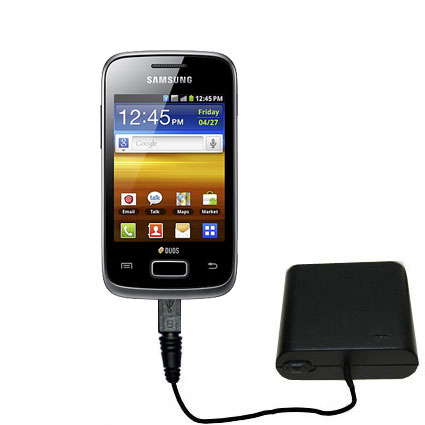 AA Battery Pack Charger compatible with the Samsung Galaxy Y DUOS