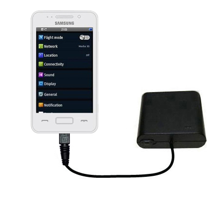 AA Battery Pack Charger compatible with the Samsung Wave 725