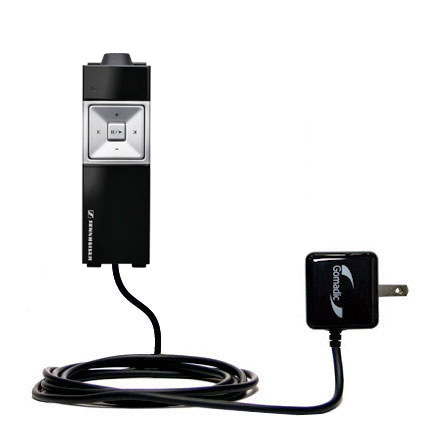 Gomadic Intelligent Compact AC Home Wall Charger suitable for the Sennheiser MM200 - High output power with a convenient; foldable plug design - Uses TipExchange Technology