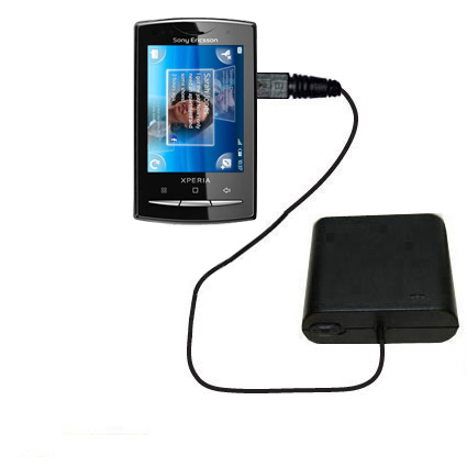 AA Battery Pack Charger compatible with the Sony Ericsson Xperia Pro