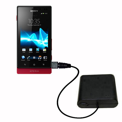 AA Battery Pack Charger compatible with the Sony Ericsson Xperia Sola