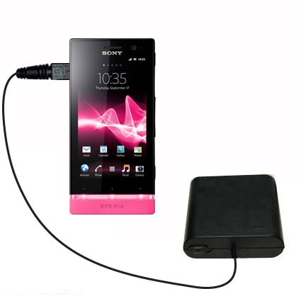 AA Battery Pack Charger compatible with the Sony Ericsson Xperia U / ST25i