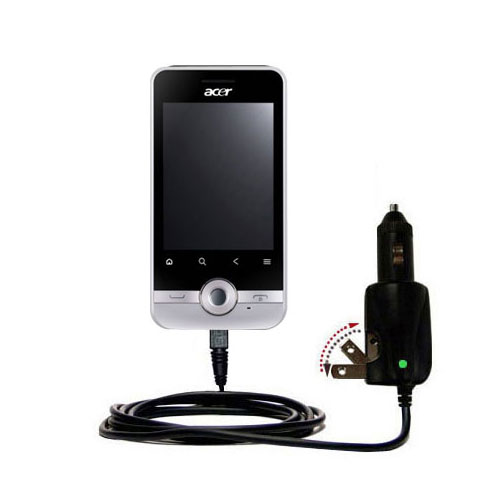 Car & Home 2 in 1 Charger compatible with the Acer beTouch E120