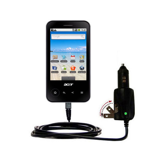Car & Home 2 in 1 Charger compatible with the Acer beTouch E400
