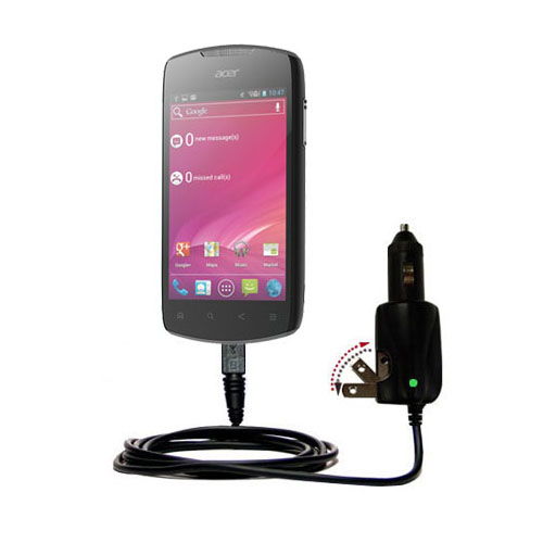 Car & Home 2 in 1 Charger compatible with the Acer Liquid Glow