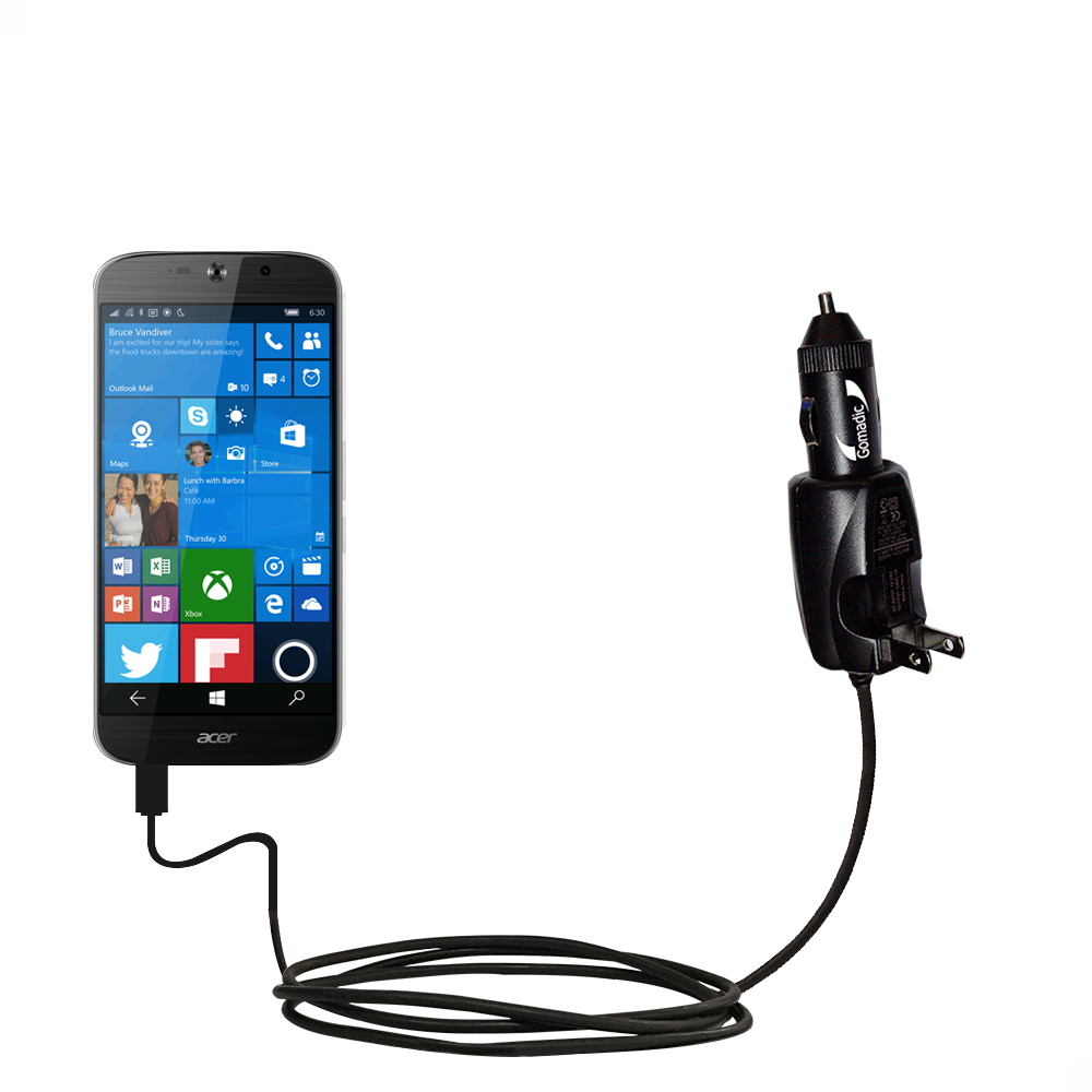 Car & Home 2 in 1 Charger compatible with the Acer Liquid Jade Primo